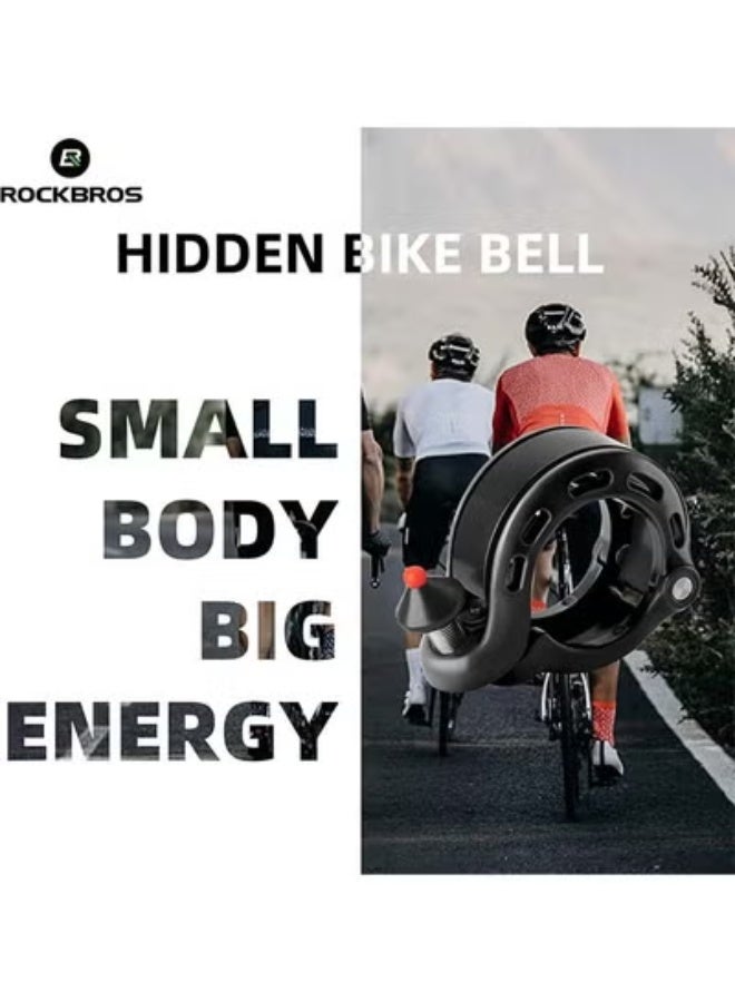 روكبروز جرس دراجة ROCKBROS، جرس دراجة مخفي بصوت واضح وطويل، جرس متين للدراجات الجبلية لمقاس مقود قياسي 22.2/25.4/31.8 مم، أكثر من 100 ديسيبل، بوق دراجة للبالغين أو دراجة الأطفال - Image 4