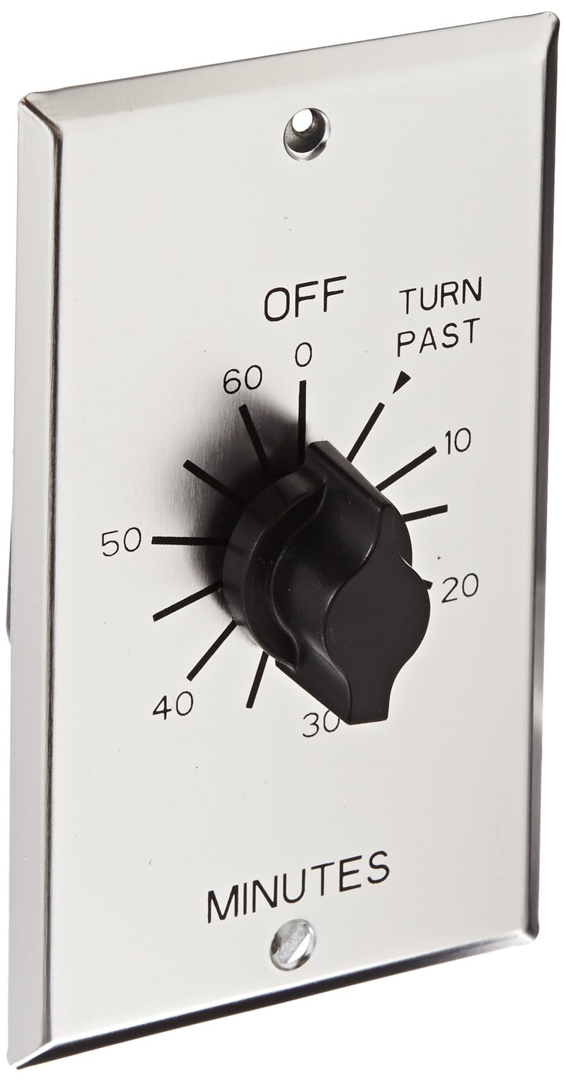 NSI TORK C560M Spring-Wound In-Wall Twist Timer with Commercial Style Metal Plate and 60-Minute Length for Automatic Shutoff of Motors or Lights - Image 5