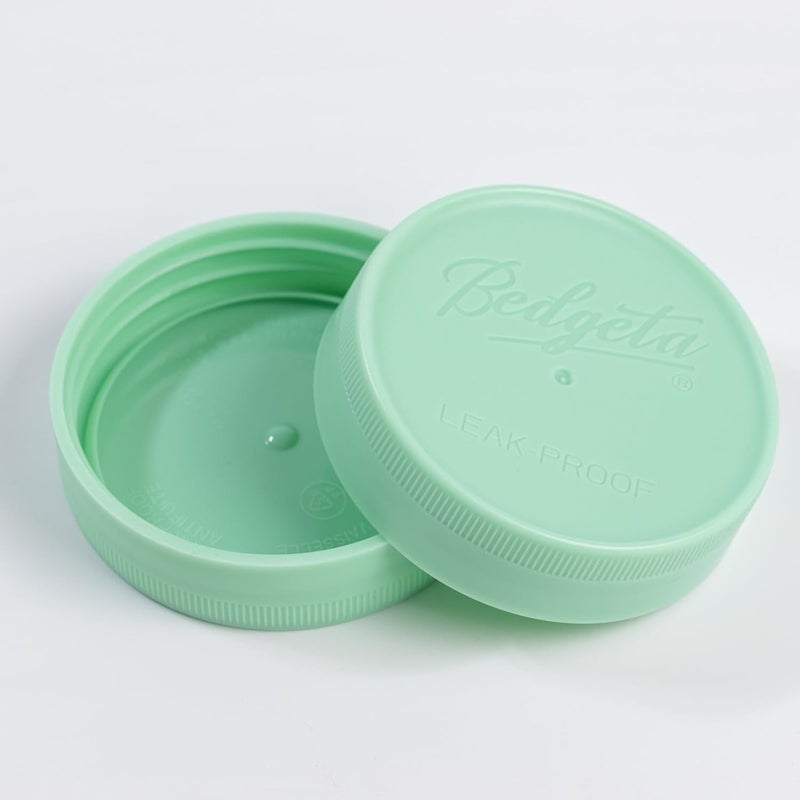 Yodecy 9 Pack Green Wide Mouth Mason Jar Lids, One-Piece Plastic Mason Jar Lids Fit Ball, Kerr and More Canning Lids(Green) - Image 1