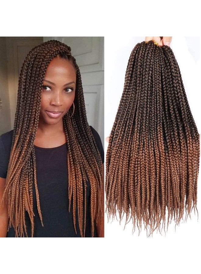 XCHSLB 7 Packs Goddess Box Braids Crochet Hair 18 Inch Prelooped Crochet Box Braids Crochet Hair for Black Women Braiding Hair (18 Inch 7 Packs, #1B/30) - Image 1