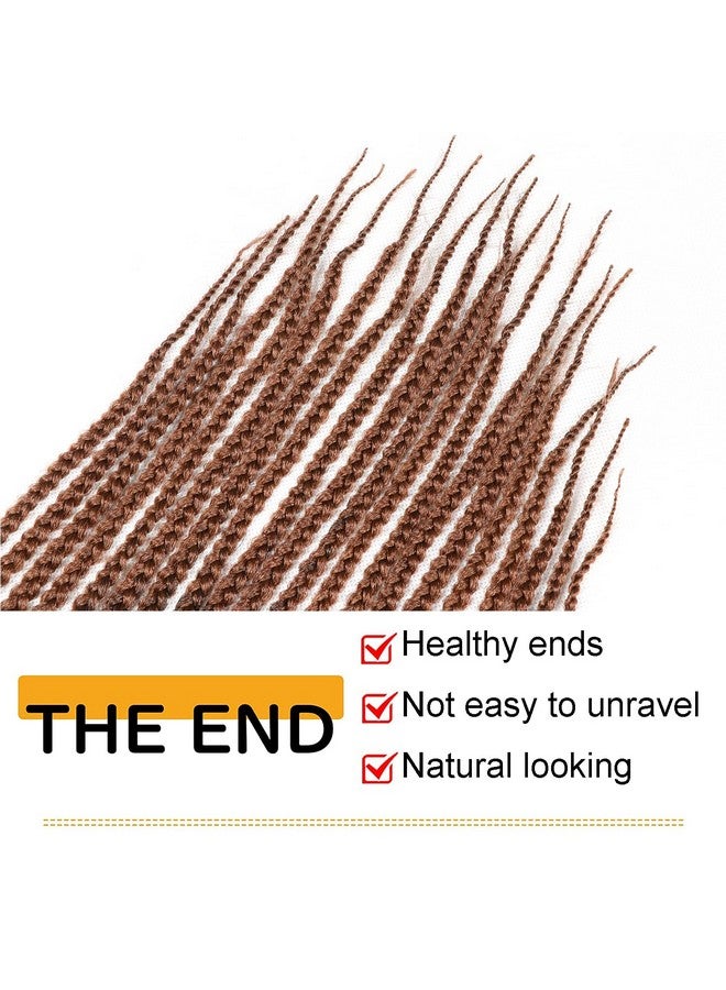 XCHSLB 7 Packs Goddess Box Braids Crochet Hair 18 Inch Prelooped Crochet Box Braids Crochet Hair for Black Women Braiding Hair (18 Inch 7 Packs, #1B/30) - Image 5