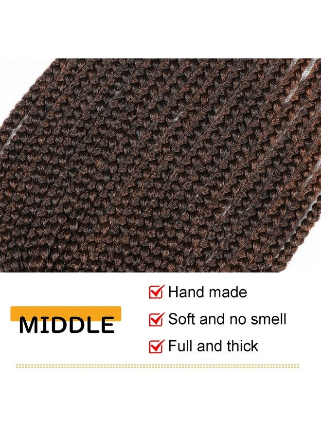 XCHSLB 7 Packs Goddess Box Braids Crochet Hair 18 Inch Prelooped Crochet Box Braids Crochet Hair for Black Women Braiding Hair (18 Inch 7 Packs, #1B/30) - Image 4