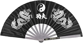 Maxmartt Tai Chi Fan Stainless Steel Tai Chi Kung Fu Fan/Karate Fans/Chinese Kung Fu Fighting Fans/Wushu Fan for - Image 1