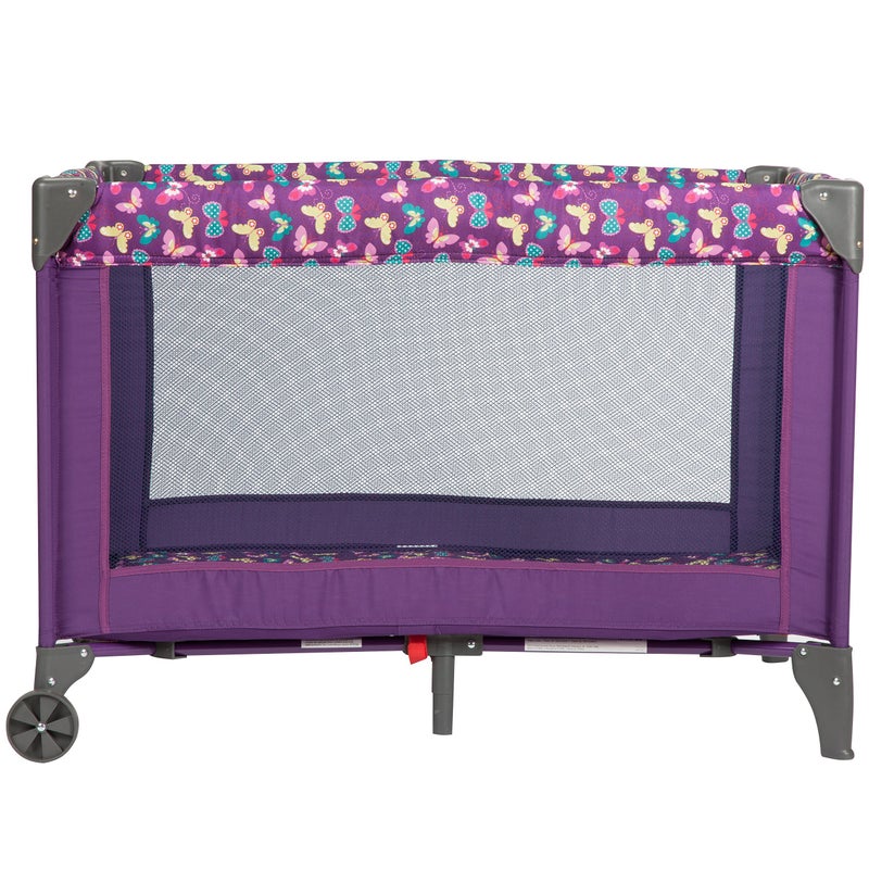 COSCO Cosco Funsport Compact Portable Playard Lightweight Easy Set up Foldable Baby Playpen with Carry Bag Butterfly Twirl