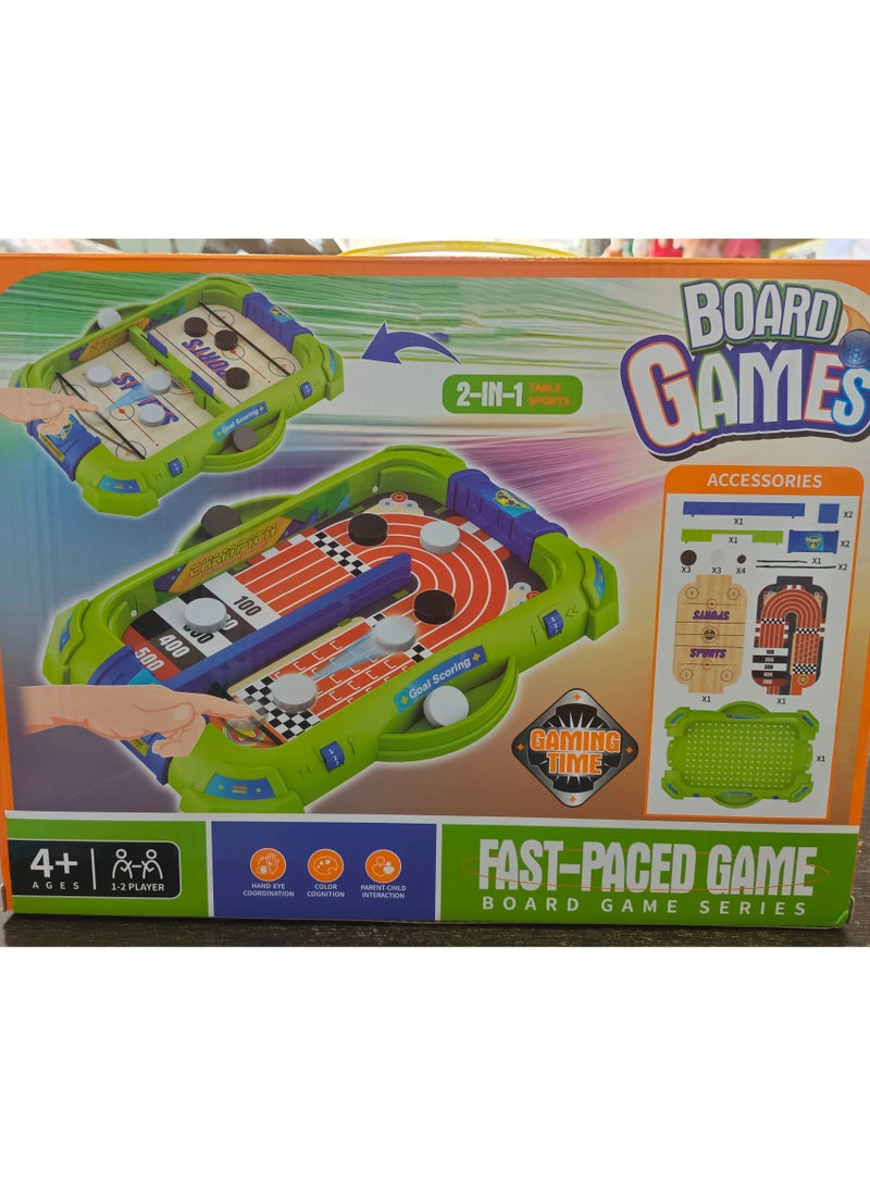 بورد جيمز 2 في 1 مجموعة لعبة سريعة لعبة الهوكي على الطاولة الفائزة