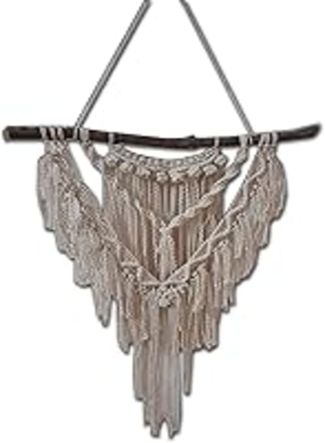 Natural Wood Macrame Wall Decor
