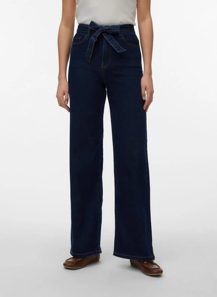 Vero Moda Vmkayla  Wide Leg Belt Jeans