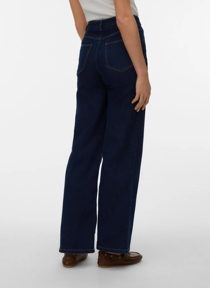 Vero Moda Vmkayla  Wide Leg Belt Jeans