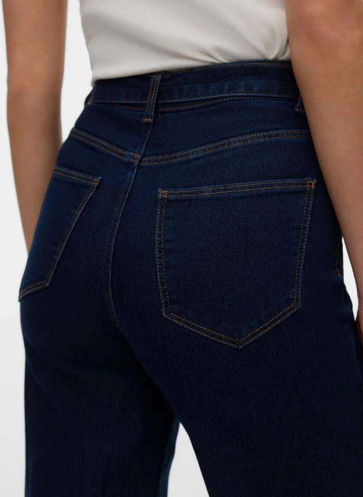 Vero Moda  Vmkayla  Wide Leg Belt Jeans for Women | Best Price UAE
