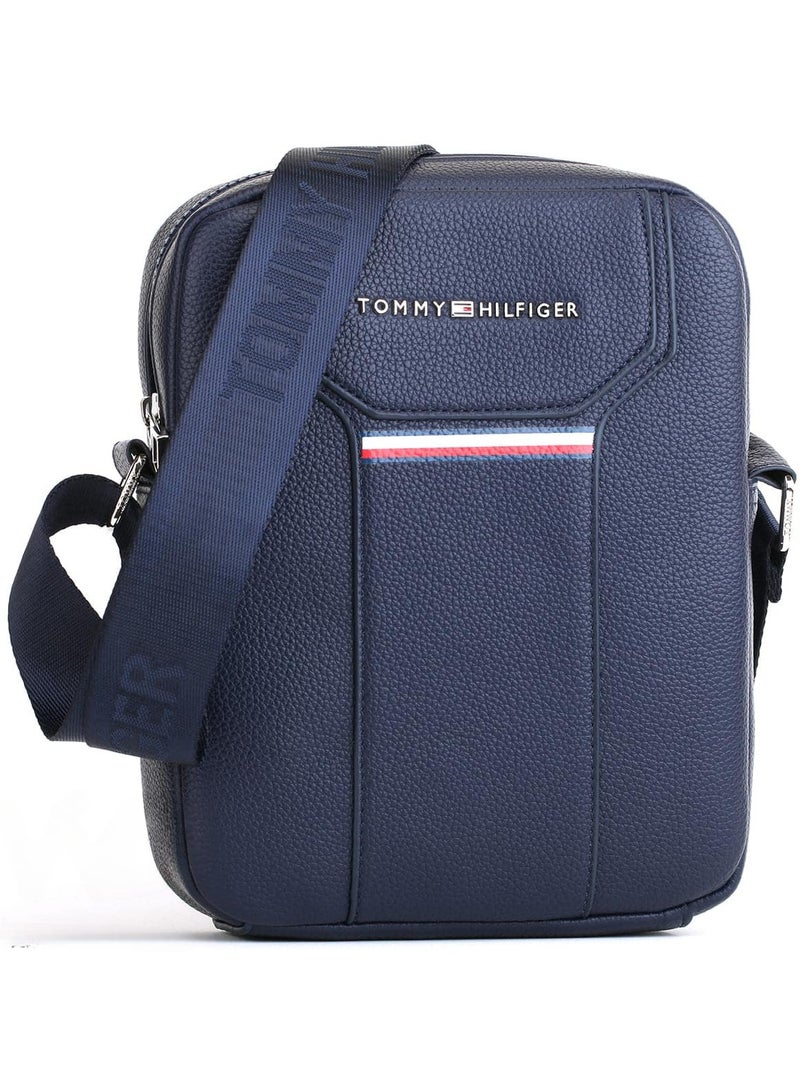 Tommy Hilfiger Plus Tommy Hilfiger Blue Crossbody Messenger Leather Bag For Men  - Image 2