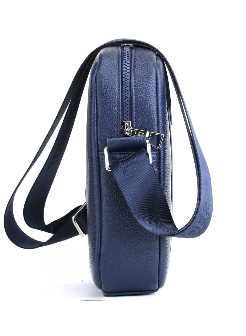 Tommy Hilfiger Plus Tommy Hilfiger Blue Crossbody Messenger Leather Bag For Men  - Image 5