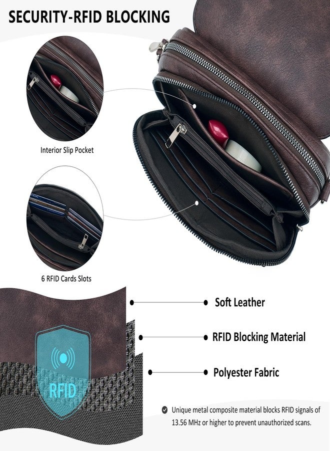 Roulens Crossbody Bags for Women Small Crossbody Wallet Purses with Card Slots Leather Shoulder Handbags Travel/Daily Use - Image 3