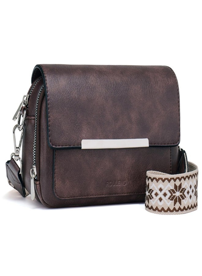 Roulens Crossbody Bags for Women Small Crossbody Wallet Purses with Card Slots Leather Shoulder Handbags Travel/Daily Use - Image 1