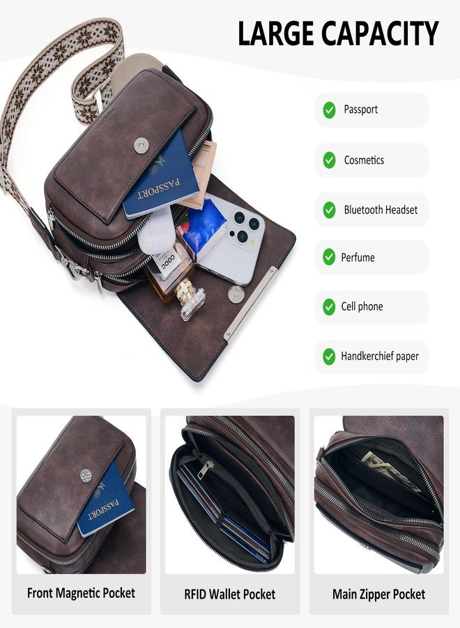 Roulens Crossbody Bags for Women Small Crossbody Wallet Purses with Card Slots Leather Shoulder Handbags Travel/Daily Use - Image 4