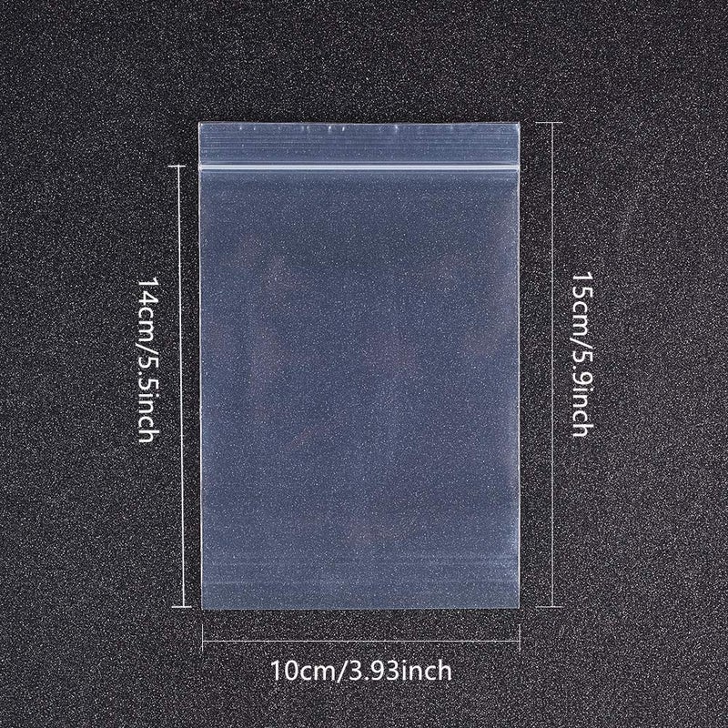 Benecreat 100Pcs Large Size Thickening Design Plastic Resealable Grip Seal Bags For Storing Nut, Candy, Jewelry (10 X 15Cm, Single Layer Thickness: 0.075Mm) - Image 3