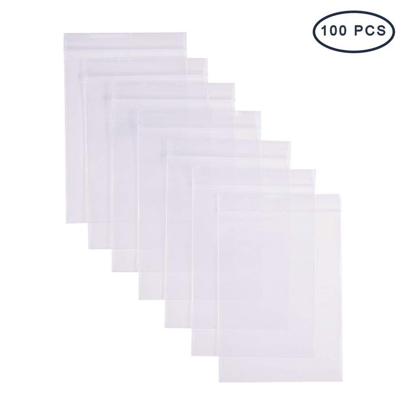 Benecreat 100Pcs Large Size Thickening Design Plastic Resealable Grip Seal Bags For Storing Nut, Candy, Jewelry (10 X 15Cm, Single Layer Thickness: 0.075Mm) - Image 2
