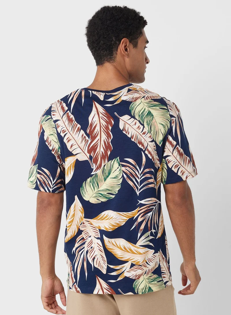 JACK & JONES Aop Crew Neck T-Shirt