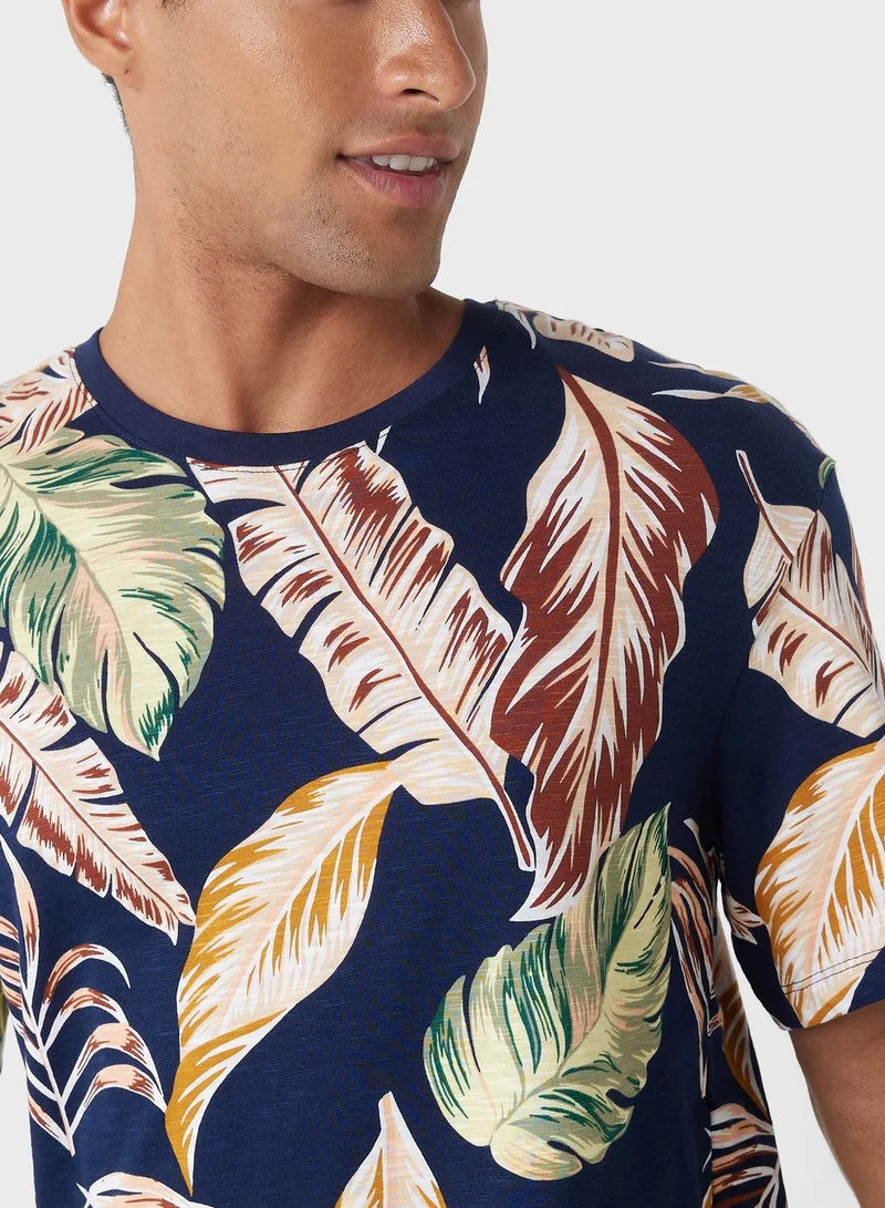 JACK & JONES Aop Crew Neck T-Shirt