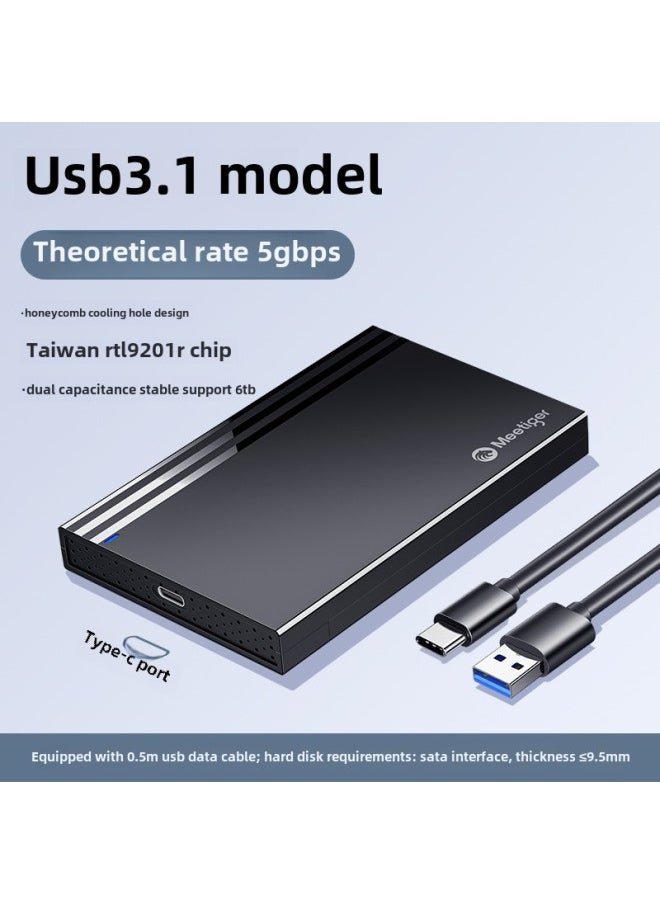 ماركة غير محددة صندوق القرص الصلب المحمول Tiger 2.5 بوصة SATA إلى USB3.0 Type-C خارجي ميكانيكي ذو حالة صلبة عالمي اللون: [USB3.1] 5 جيجابت في الثانية * حماية من خمسة أوزان  - Image 1