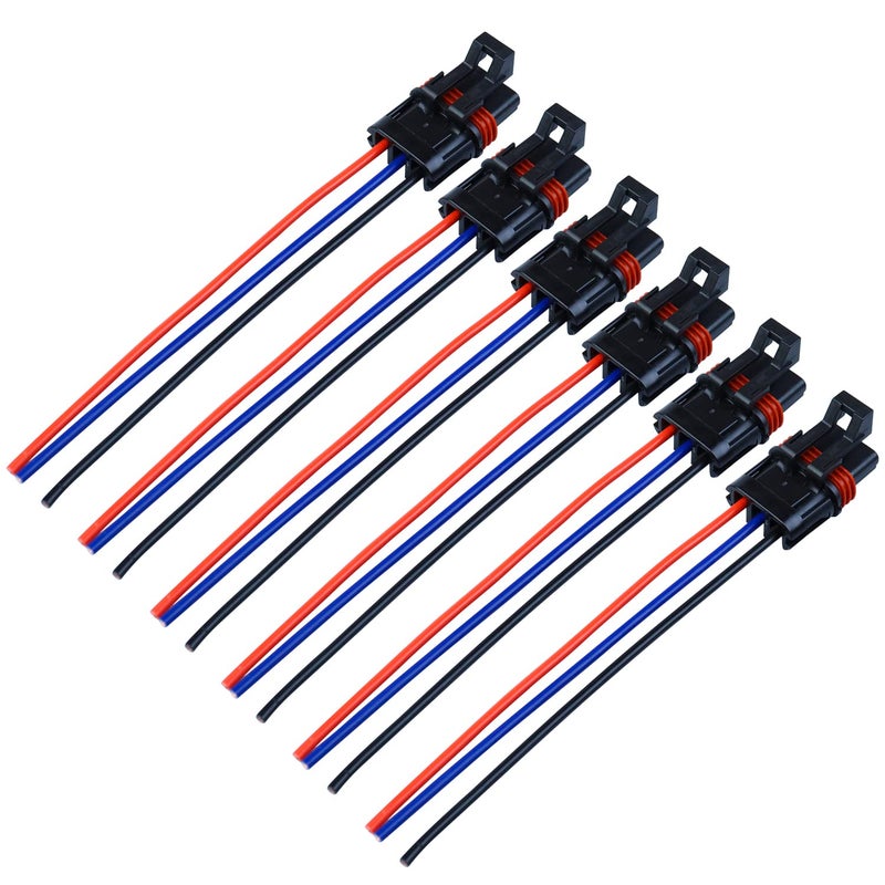6 Pulse Power Plug Pigtail Connector Compatible with 2018 2019 2020 2021 Polaris Ranger XP 1000 / RZR RS1 General Bus Bar Harness Pigtail Connectors Blue