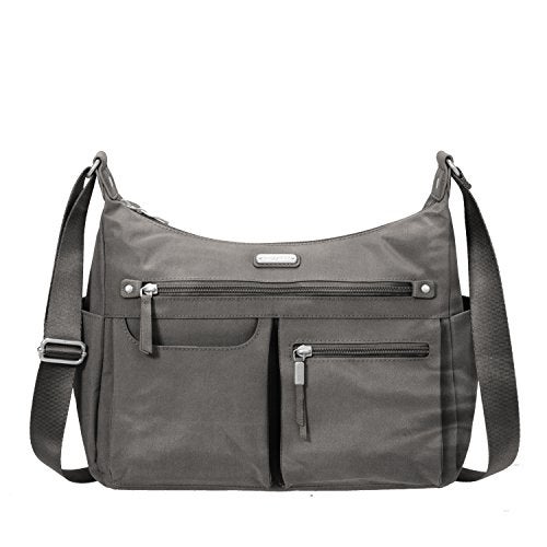 Baggallini Womens New Classic Heritage With Rfid Phone Wristlet Anywhere Large Hobo, Sterling Shimmer, One Size US - Image 3