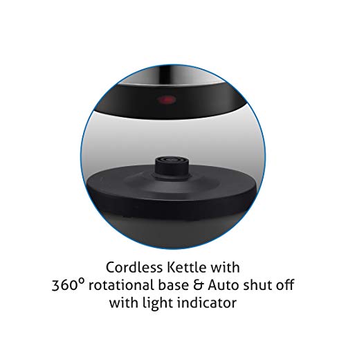 Glen 1350 Watt Electric Kettle Stainless Steel with 360° Rotational Base 1.8 L, Silver (9002) | 1 Year Warranty - Image 5