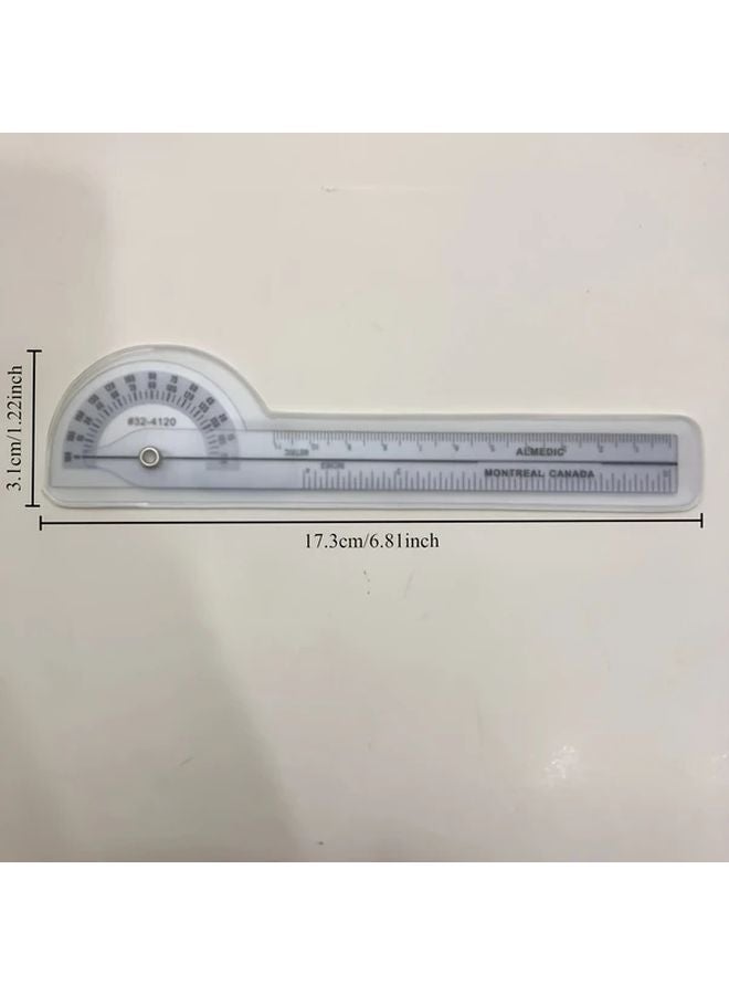 1pc 180 Degree Angle Ruler Fan Shaped Two Piece PVC Measuring Tool - Image 3