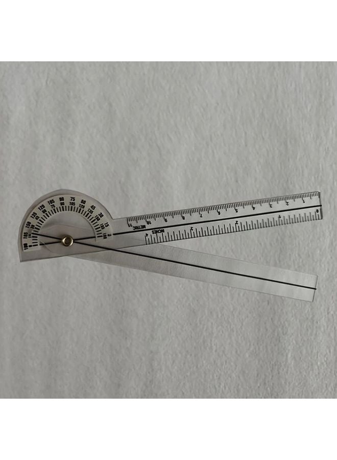 1pc 180 Degree Angle Ruler Fan Shaped Two Piece PVC Measuring Tool - Image 5