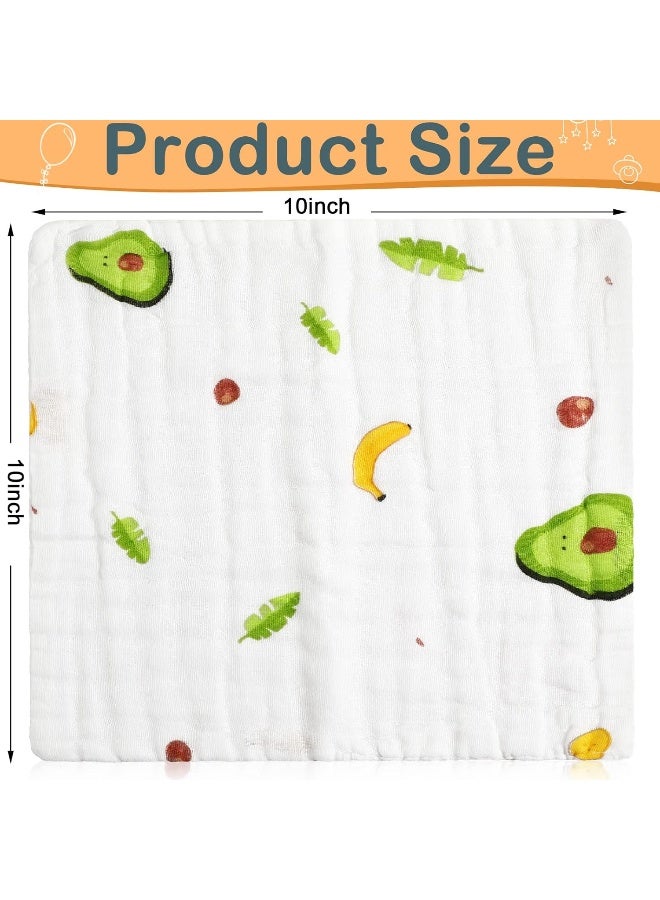 Chumia 20 Pack Baby Muslin Washcloths Cotton Face Towels 6 Layer Baby Wash Cloths with Sensitive Skin Baby Bath Towel Great for Baby Toddler Kids 10 x 10 Inch - Image 2