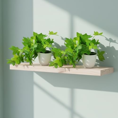fancymart Plastic Artificial Plant Maple Leaves Falling in Pot, Home and Office Decor Item for Desk & Wall Shelves, Green - Image 2