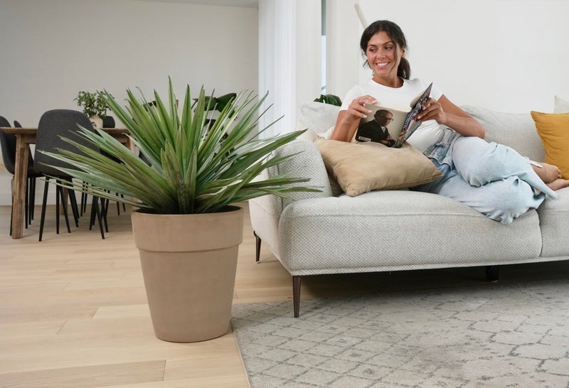SUNPRAIRIE 27 inches Tall Artificial Agave Plant in Black Pot with Real Stone Pebbles, 126 Realistic Leaves. Large Faux Plants Indoor and Outdoor. - Image 5