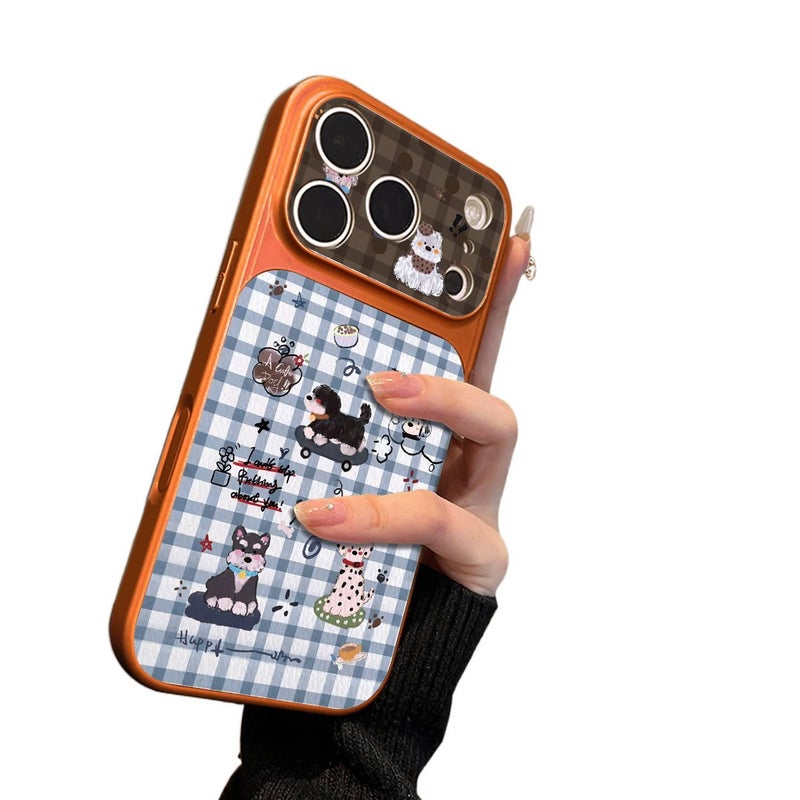 غطاء واقي | مقاوم للصدمات لـ iPhone 13 | Plaid | حماية من السقوط | ملمس جلد - Image 4