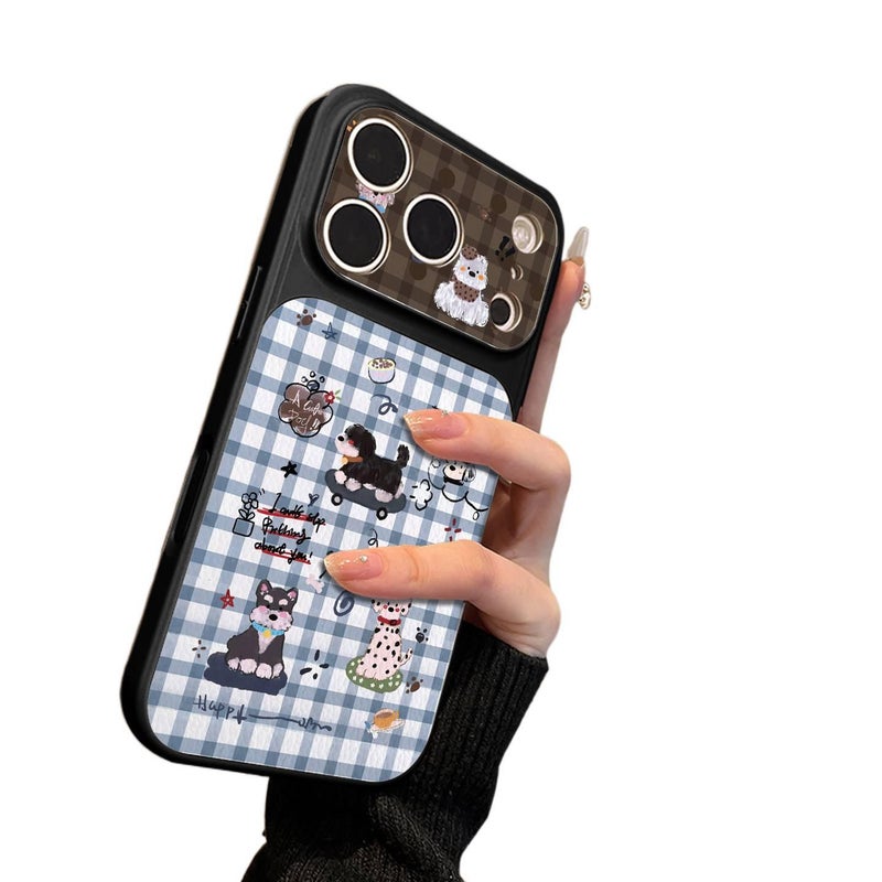 غطاء واقي | مقاوم للصدمات لـ iPhone 13 | Plaid | حماية من السقوط | ملمس جلد - Image 2