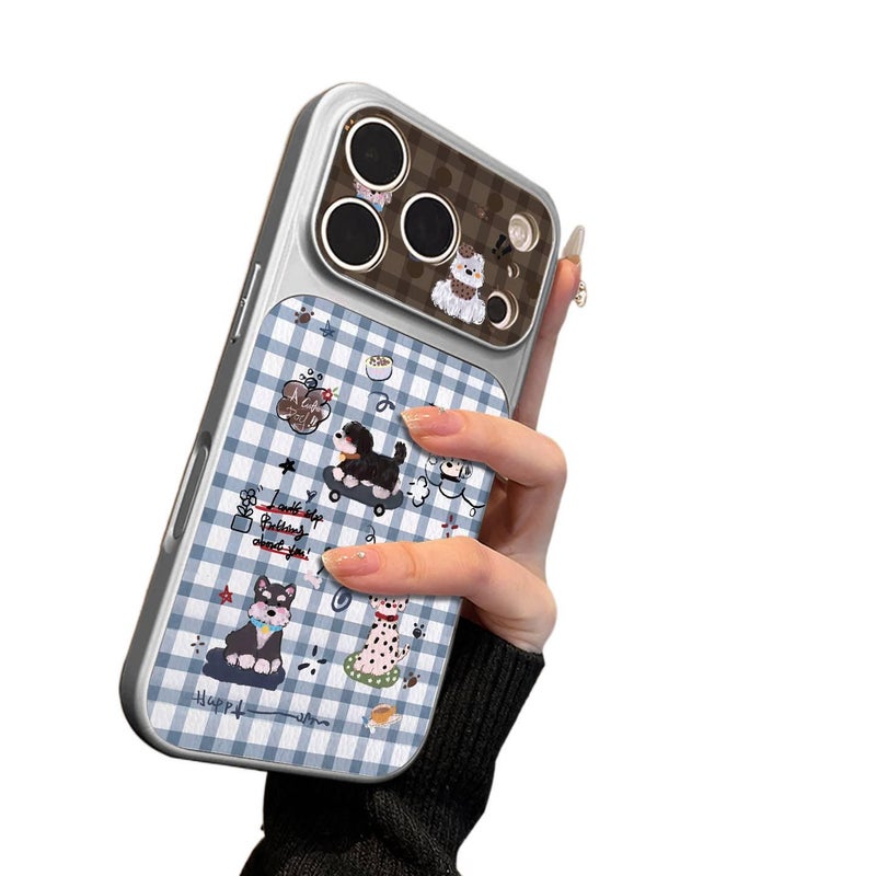 غطاء واقي | مقاوم للصدمات لـ iPhone 13 | Plaid | حماية من السقوط | ملمس جلد - Image 1