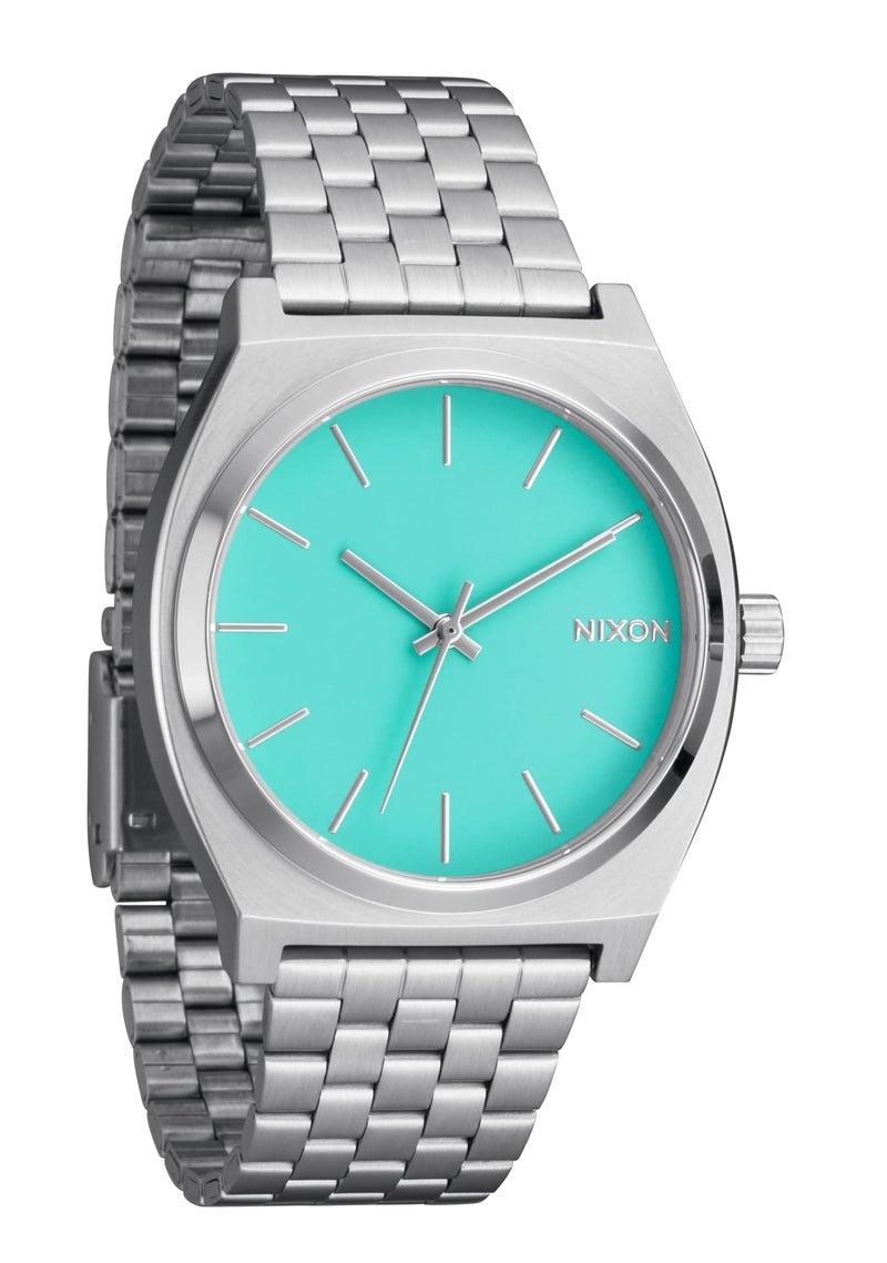 NIXON Time Teller A045100m Water Resistant Mens Analog Fashion Watch 37mm Watch Face 195mm18mm Stainless Steel Band - Image 2