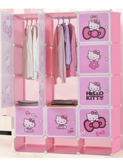 Hello Kitty خزانة ملابس على شكل مكعبات هيلو كيتي مع رف أحذية (وردي)  - Image 1