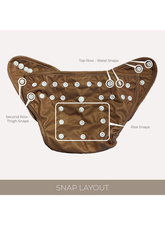 Nora's Nursery غطاء حفاضات قماشية قابلة للغسل وإعادة الاستخدام مع إغلاق بالضغط غلاف حفاضات قماشية لوسادات الحفاضات القابلة للطي أو المسطحة أو الملائمة حقيبة مبللة مشمولة شيء أزرق - Image 4