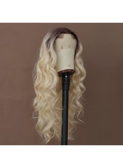 ANDRIA ANDRIA Ombre Blonde Wig lace front wigs Long Wigs Loose Wave Glueless Lace Wig Blonde Synthetic Heat Resistant Fiber Wig With Baby Hair Natural Wavy Dirty Blonde Body Wave Colorful wig for Women 24"  - Image 5