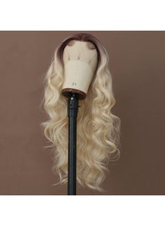 ANDRIA ANDRIA Ombre Blonde Wig lace front wigs Long Wigs Loose Wave Glueless Lace Wig Blonde Synthetic Heat Resistant Fiber Wig With Baby Hair Natural Wavy Dirty Blonde Body Wave Colorful wig for Women 24"  - Image 2