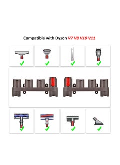 KASTWAVE حامل ملحقات KASTWAVE لحامل ملحقات Dyson لـ Dyson V15 وV8 وV7 وV10 وV11 ومتوافق مع ملحقات التثبيت على الحائط في محطة الإرساء  - Image 5