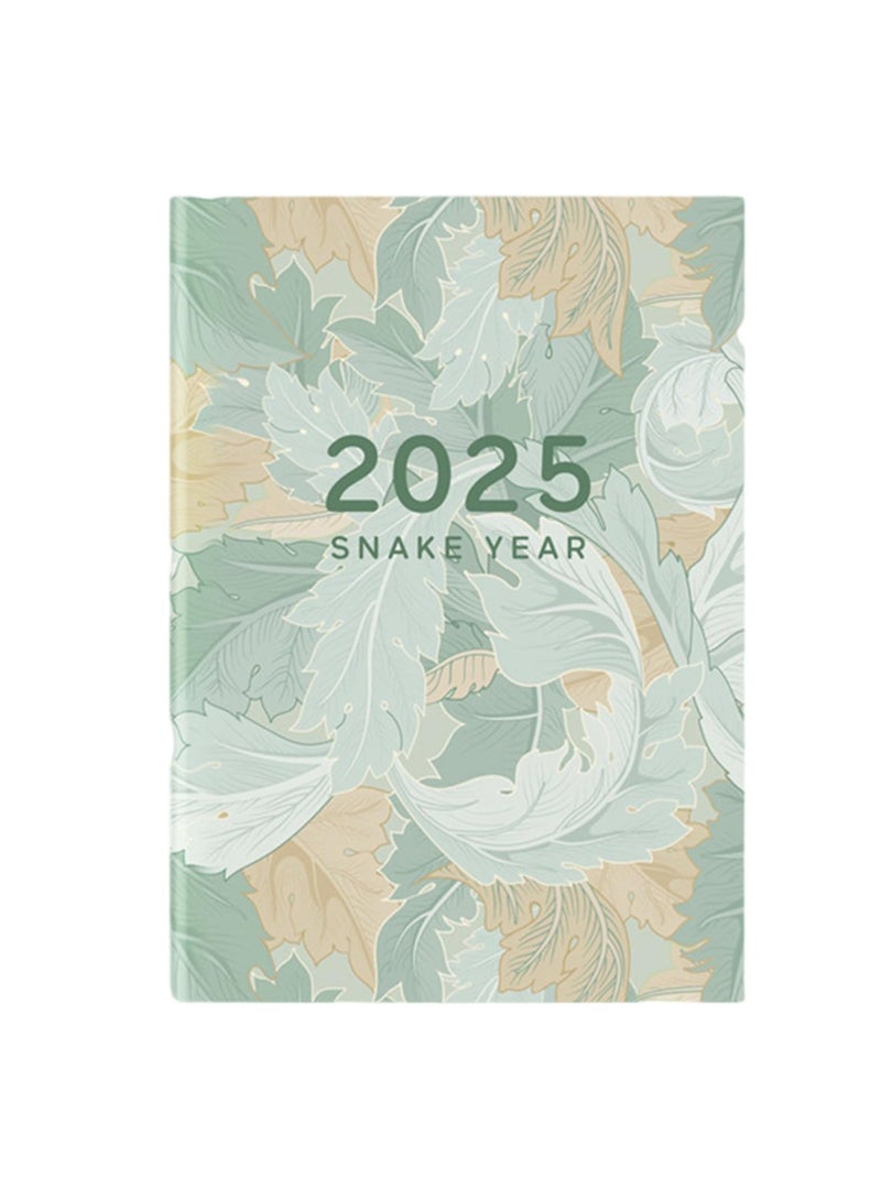 2025 Planner Notebook 365 Days Calendar Agenda Planner A5 Diary Notepad Weekly Goal Habit TrackerSchedules Organizer (Chiba Green) - Image 2