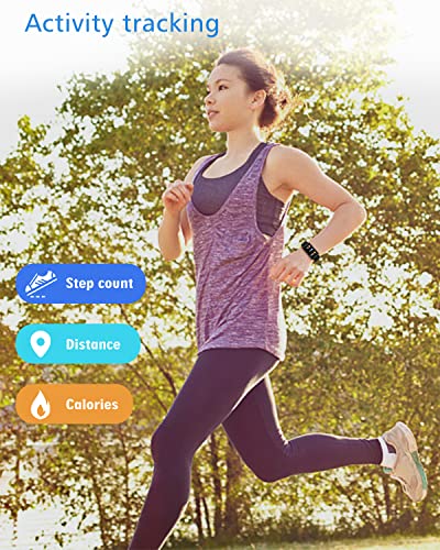 Cloudpoem Fitness Tracker No Bluetooth No APP/Phone Required, Fitness Watch for Men Women Parents Pedometer Watch with Sleep Tracker Steps Counter Alarm Clocks IP68 Waterproof (Black) - Image 4
