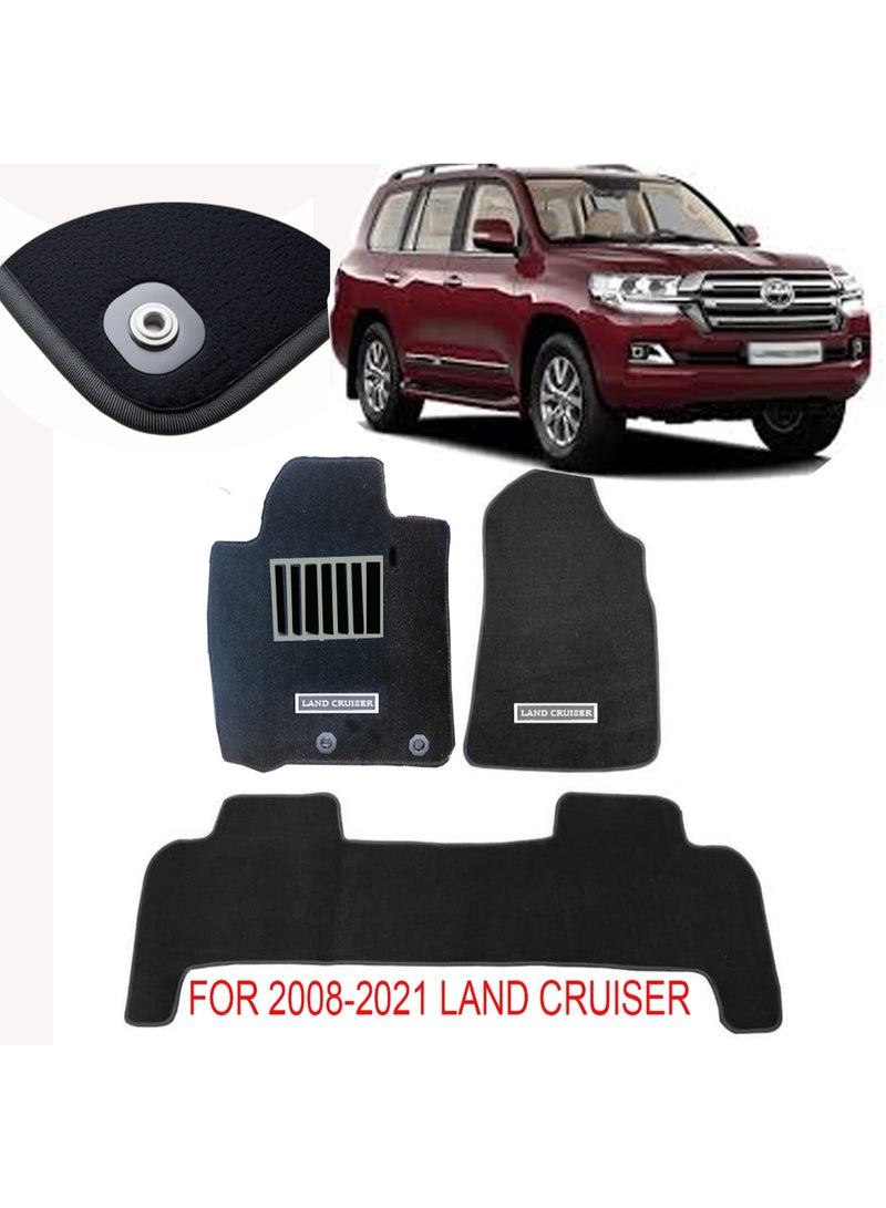 TORONTO Premium Floor Mats for Toyota Land Cruiser 2008-2021 | Custom Fit All-Weather Waterproof Rubber Car Mats | Heavy Duty Non-Slip Interior Protection | Front & Rear Set - Image 2