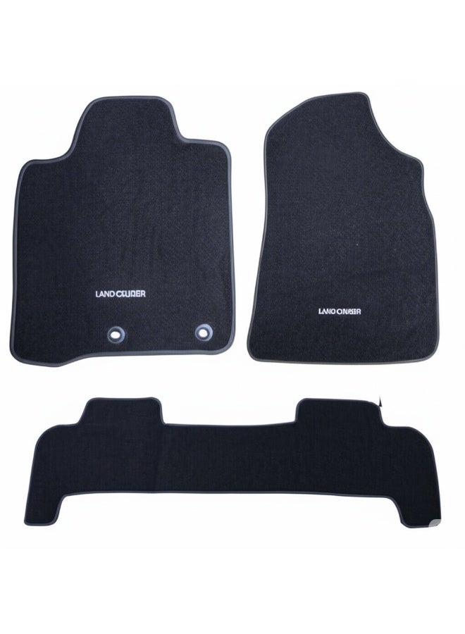 TORONTO Premium Floor Mats for Toyota Land Cruiser 2008-2021 | Custom Fit All-Weather Waterproof Rubber Car Mats | Heavy Duty Non-Slip Interior Protection | Front & Rear Set - Image 4