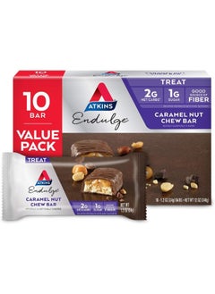 Atkins Endulge Treat, Caramel Nut Chew Bar, Keto Friendly - 10 Count  - Image 1