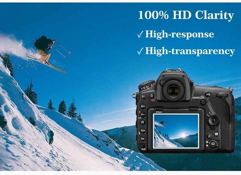 ULBTER Screen Protector for Nikon D850 Top PET + LCD Glass Camera [2+2Pack], 0.3mm 9H Hardness Tempered Glass Screen Saver Anti-Scrach Anti-Fingerprint Anti-Bubble Anti-Water Anti-Dust - Image 5