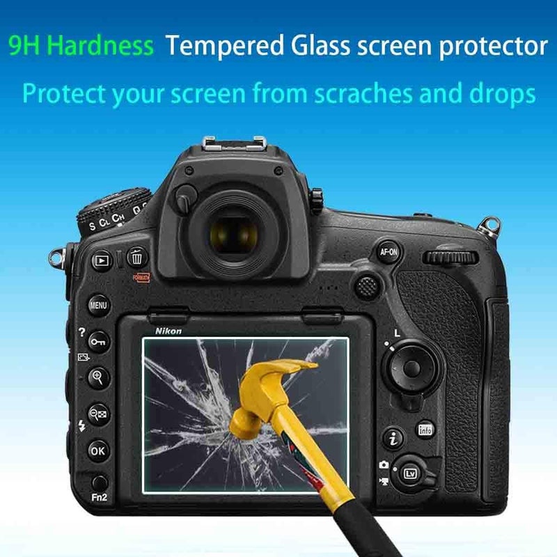 ULBTER Screen Protector for Nikon D850 Top PET + LCD Glass Camera [2+2Pack], 0.3mm 9H Hardness Tempered Glass Screen Saver Anti-Scrach Anti-Fingerprint Anti-Bubble Anti-Water Anti-Dust - Image 3
