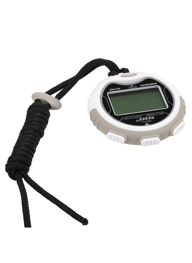 Professional Digital Stopwatch Timer Waterproof Digital Handheld LCD Timer Chronograph Sports Counter with Strap for Swimming Running Football Training