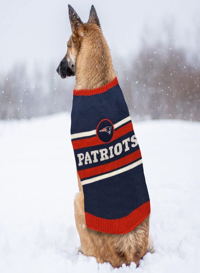 Pets First NFL New England Patriots Dog Sweater, Size Extra Small. Warm and Cozy Knit Sweater with NFL Team Logo, Best Puppy Sweater for Large and Small Dogs - Image 4