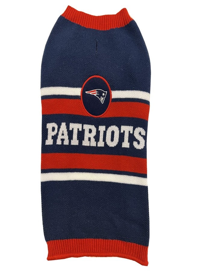 Pets First NFL New England Patriots Dog Sweater, Size Extra Small. Warm and Cozy Knit Sweater with NFL Team Logo, Best Puppy Sweater for Large and Small Dogs - Image 1